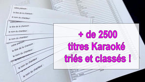 listing 2534 titres Karaoké (MàJ 2023)